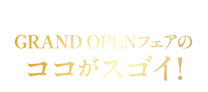 グランドオープンフェアのここがすごい！