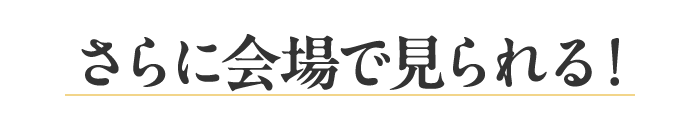 さらに会場で見られる！
