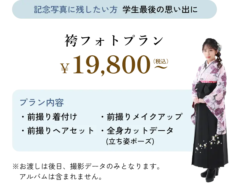 袴フォトプランの説明図